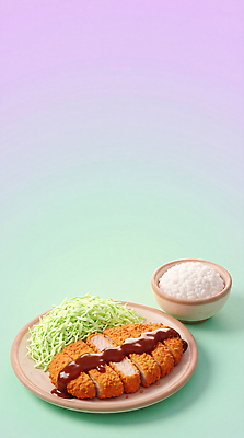 JPG 편집이미지 접시 한식 음식 백그라운드 요리 식사 저녁식사 치킨 커틀릿 돈가스 양배추 쌀밥 점심식사 맛있는 이미지편집 AI컴퓨터그래픽 AI콘텐츠 식기 채소 밥 닭고기요리 파일형식