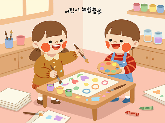 종이 어린이 일러스트 탁자 미술 웃음 친구 물감 도구 체험 색칠 그리기 즐거움 그림 크레파스 창의력 국내일러스트 AI파일 감정 가구 컨셉 관계 모션 문화예술 학용품 표정 사람 미술도구 파일형식 벡터 생활용품 문구용품 오브젝트