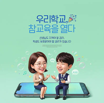 편집이미지 직업 교육 감정 컨셉 말하기 사람 핸드폰 스마트기기 파일형식 학생 교사 스마트폰 대화 메시지 스크린 중요성 행복 학습 소통 사회이슈 PSD 이미지편집 보호 청소년