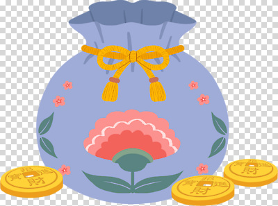 편집이미지 전통 꽃 행복 돈 한국 장식 경제 동전 돈자루 부 PNG 풍요 식물 감정 아시아 컨셉 재산 파일형식 나라 금융