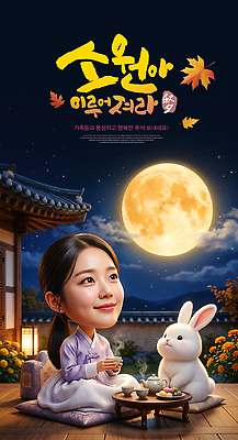 PSD 편집이미지 전통 여자 행복 문화 자연 한옥 풍경 추석 정원 감상 보름달 가을 토끼 밤 이미지편집 한국전통 계절 명절 감정 고건축 포유류 사람 반려동물 달 생태계 파일형식 자연요소 동물 건축물 기념일 한국 건축 아시아 이벤트 나라
