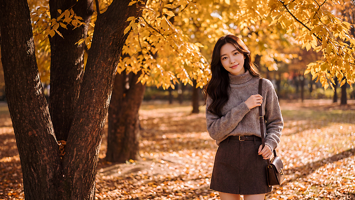 JPG 편집이미지 옷 공원 여자 자연 하늘 단풍나무 웃음 풍경 일상 햇빛 가을풍경 산책 금색 가을 의료성형뷰티 편집실사 AI인물포토 AI콘텐츠 나무 계절 공공시설 컬러 단풍 휴식 표정 사람 라이프 빛 CG 생태계 파일형식 AI포토 식물 컨셉 잎 생활 시설