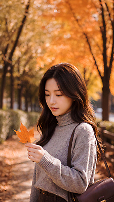 JPG 편집이미지 공원 여자 길 자연 단풍나무 나뭇잎 일상 산책 감상 가을 외출 의료성형뷰티 편집실사 AI인물포토 AI콘텐츠 나무 계절 공공시설 단풍 잎 휴식 사람 라이프 CG 생태계 파일형식 AI포토 식물 컨셉 생활 시설