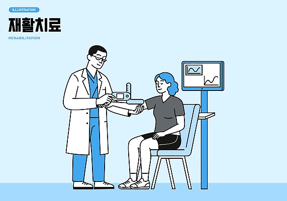 여자 남자 의자 일러스트 의학 건강 치료 진료 장비 환자 의사 도움 전문직 검사 팔 재활 회복 국내일러스트 AI파일 직업 가구 컨셉 사람 신체부위 의료진 파일형식 벡터 생활용품 오브젝트