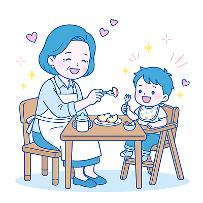 노년 행복 할머니 음식 일러스트 가족 놀이 식탁 손자 디저트 대화 사랑 웃음 식사 육아 아기 사과 즐거움 유대감 국내일러스트 AI파일 여자 남자 감정 과일 관계 탁자 표정 말하기 사람 성인 손주 파일형식 벡터 가구 모션 생활용품 오브젝트