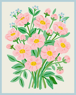 식물 꽃 컬러 생태계 파일형식 꽃다발 분홍색 초록색 잎 자연 그림 예술 디자인 백그라운드 꽃잎 줄기 국내일러스트 PSD 일러스트