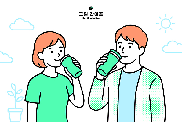 음료 일러스트 휴식 대화 미소 일상 컵 친구 카페 만남 편안함 즐거움 국내일러스트 AI파일 식기 감정 컨셉 관계 표정 말하기 라이프 상점 감각 파일형식 벡터 모션 생활