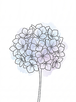 JPG 디자인 꽃 예술 꽃다발 백그라운드 일러스트 자연 수채화 장식 파란색 그림 국내일러스트 AI일러스트 AI콘텐츠 식물 컬러 생태계 파일형식