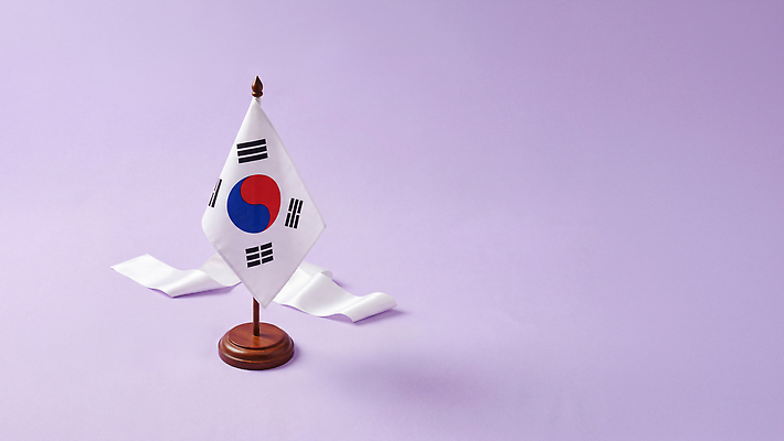 JPG 편집이미지 나라 문화 상징 한국 보라색 국기 태극기 받침대 편집실사 AI포토 AI콘텐츠 아시아 컬러 CG 파일형식