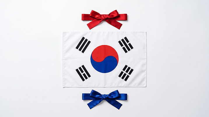 JPG 편집이미지 전통 나라 리본 상징 한국 장식 국기 태극기 편집실사 AI포토 AI콘텐츠 아시아 CG 파일형식