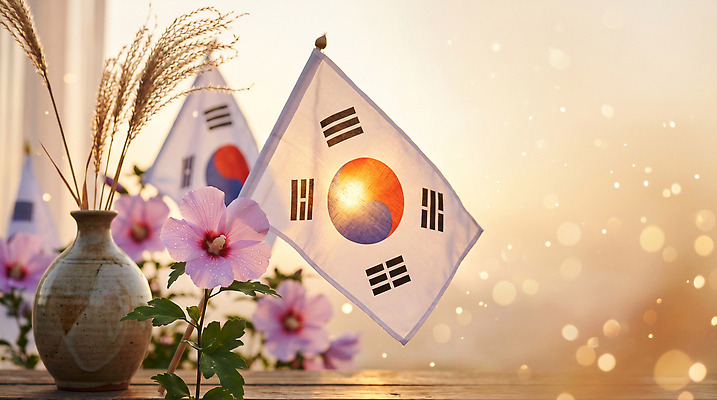 JPG 편집이미지 상징 자연 한국 장식 햇빛 꽃병 국기 태극기 무궁화 편집실사 AI포토 AI콘텐츠 꽃 아시아 빛 CG 생태계 파일형식 식물 나라