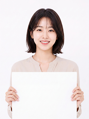 JPG 편집이미지 손 여자 종이 포즈 비즈니스 커뮤니케이션 실내 표정 미소 사람 소셜미디어 의료성형뷰티 편집실사 AI인물포토 AI콘텐츠 내부 신체부위 CG 파일형식 AI포토