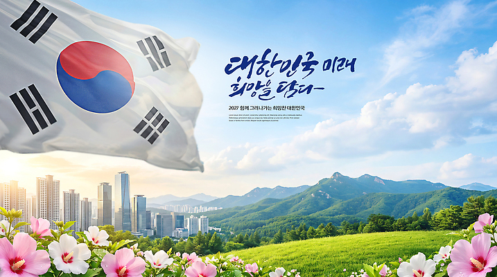 PSD 편집이미지 꽃 자연 하늘 미래 산 한국 풍경 초원 건물 희망 도시 국기 태극기 무궁화 이미지편집 식물 건축물 감정 아시아 컨셉 생태계 파일형식 건축 나라