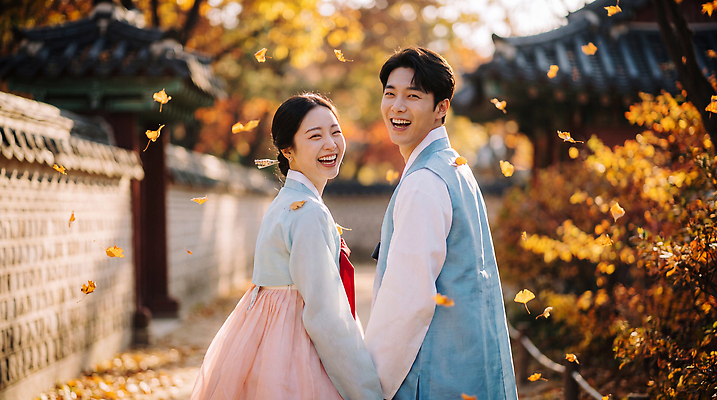 JPG 편집이미지 전통 손 행복 단풍 나뭇잎 거리 웃음 사람 풍경 가을 잡기 한복 의료성형뷰티 편집실사 AI인물포토 AI콘텐츠 한국전통 계절 감정 잎 모션 표정 신체부위 전통의상 CG 파일형식 AI포토 식물 한국 아시아 나라