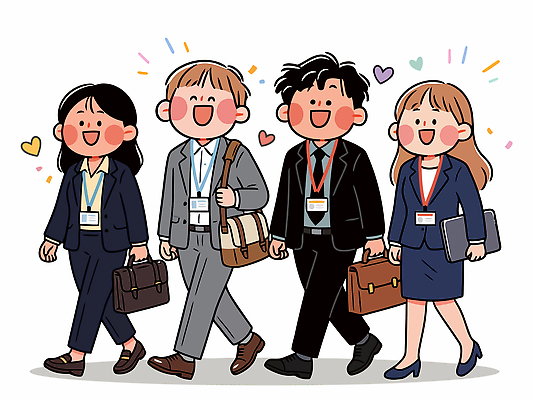 옷 가방 일러스트 비즈니스 협력 직장 이야기 웃음 사람 이벤트 일상 친구 걷기 만남 구직 작업 사무원 전문직 동료 문서 국내일러스트 AI파일 직업 잡화 컨셉 회사 관계 모션 표정 라이프 파일형식 벡터 생활