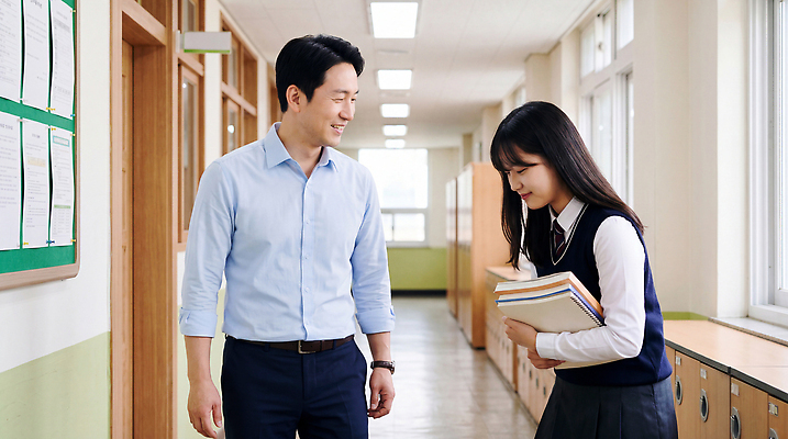JPG 편집이미지 학생 여자 교육 남자 교실 학교 청소년 웃음 책 학습 교사 인사 복도 의료성형뷰티 편집실사 AI인물포토 AI콘텐츠 직업 표정 사람 예절 CG 파일형식 AI포토