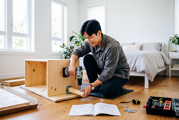 JPG 나무 편집이미지 남자 가구 바닥 방 도구 작업 드릴 DIY 조립 설명서 의료성형뷰티 셀프인테리어 편집실사 AI인물포토 AI콘텐츠 식물 생활용품 사람 취미 인테리어 공구 CG 파일형식 AI포토 디자인 오브젝트
