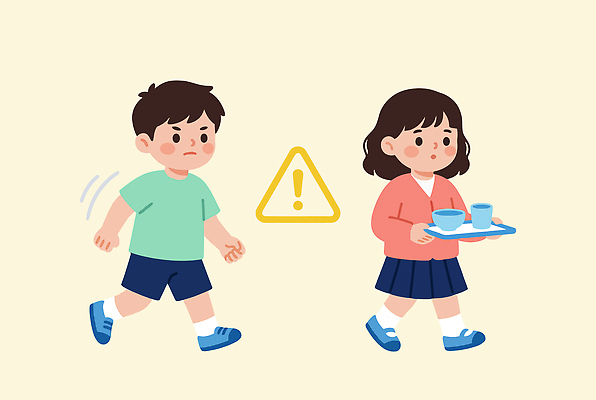 음료 어린이 음식 일러스트 학교 경고 소녀 소년 걷기 안전수칙 소통 국내일러스트 AI파일 여자 교육 남자 컨셉 모션 안전 사람 파일형식 벡터