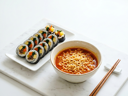 JPG 편집이미지 그릇 접시 한식 밥 요리 식사 라면 분식 해산물 김밥 편집실사 AI포토 AI콘텐츠 식기 음식 면류 CG 파일형식