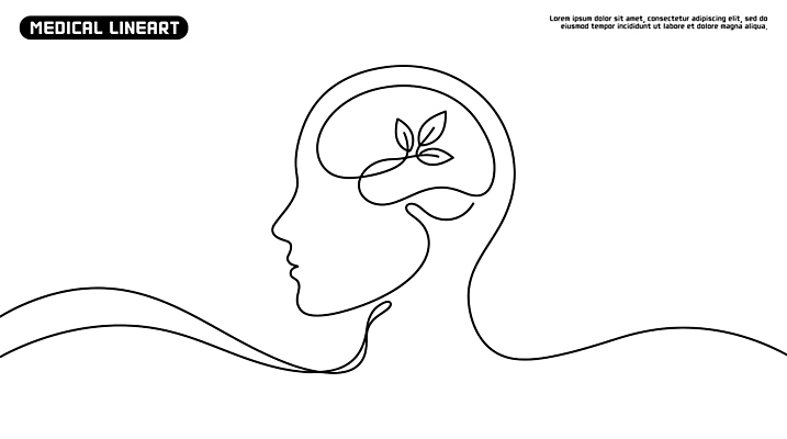식물 디자인 예술 잎 라인일러스트 일러스트 의학 자연 미술 사람 머리 그림 심플 국내일러스트 AI파일 문화예술 신체부위 생태계 파일형식 벡터