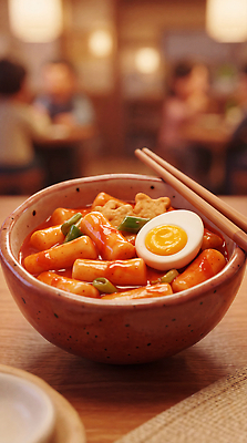 JPG 편집이미지 한식 음식 대화 여러명 식당 계란 떡볶이 이미지편집 AI컴퓨터그래픽 AI콘텐츠 다수 말하기 사람 상점 알 분식 파일형식 모션