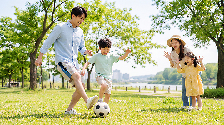 JPG 나무 편집이미지 모자 공원 어린이 놀이 웃음 소녀 소년 잔디 여름 햇빛 축구 가족라이프 아빠 즐거움 의료성형뷰티 편집실사 AI인물포토 AI콘텐츠 식물 라이프스타일 잡화 계절 공공시설 여자 남자 감정 가족 표정 사람 빛 구기 CG 파일형식 AI포토 스포츠 관계 생활 시설