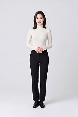 JPG 모델 편집이미지 옷 여자 포즈 바지 스튜디오 직장 표정 서기 미소 스웨터 의료성형뷰티 스타일 편집실사 AI인물포토 AI콘텐츠 상의 회사 모션 하의 사람 CG 파일형식 AI포토 비즈니스