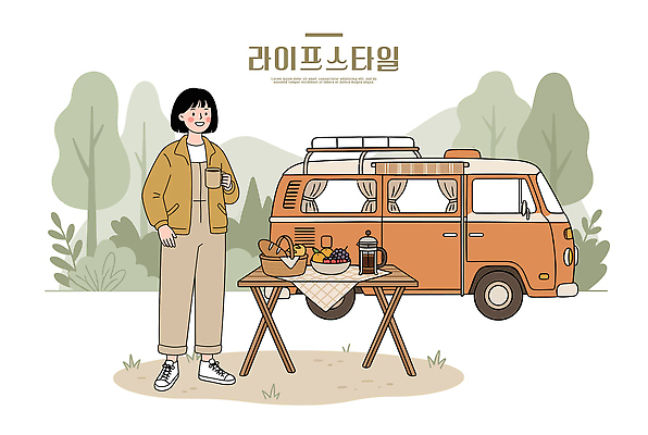 나무 라이프스타일 손 여자 커피 음료 음식 빵 과일 일러스트 탁자 디저트 초원 취미 야외 여름 소풍 캠핑 즐거움 주말 밴 국내일러스트 AI파일 식물 계절 감정 가구 자동차 레저 사람 생활 신체부위 야외활동 파일형식 벡터 육상교통 생활용품 교통수단 오브젝트 교통