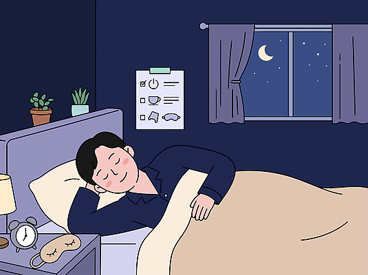 식물 남자 별 시계 일러스트 창문 휴식 일상 방 달 침대 잠 수면 밤 포근함 편안함 생활습관 취침시간 국내일러스트 AI파일 자연요소 가구 컨셉 사람 라이프 감각 습관 파일형식 벡터 생활용품 생활 오브젝트