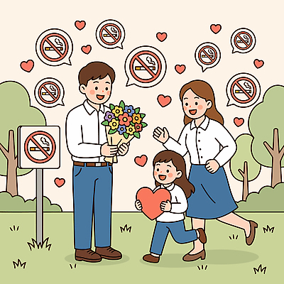 나무 꽃 딸 행복 일러스트 가족 자연 표시 엄마 건강 사랑 웃음 이벤트 기쁨 아빠 상쾌 금연 국내일러스트 AI파일 식물 감정 캠페인 관계 표정 사회이슈 생태계 파일형식 벡터 컨셉