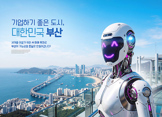 PSD 편집이미지 산업 바다 미래 기술 풍경 해변 도시 작업 로봇 투자 부산 개발 이미지편집 컨셉 비즈니스 한국 파일형식 아시아 나라