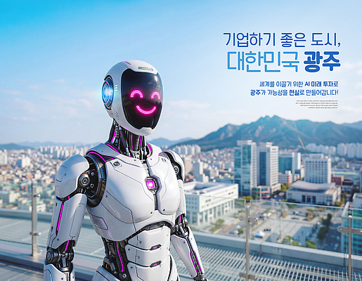 PSD 편집이미지 산업 회사 미래 기술 건물 환경 도시 발전 로봇 투자 광주 AI_인공지능 이미지편집 건축물 컨셉 비즈니스 한국 파일형식 건축 아시아 나라