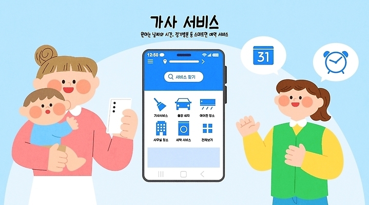 여자 가사 일러스트 가족 모바일 기술 관리 일상 스마트폰 스크린 우정 정보 아기 도움 어플리케이션 계획 서비스 소통 지원 국내일러스트 AI파일 컨셉 관계 사람 라이프 친구 핸드폰 스마트기기 파일형식 벡터 생활 전자제품