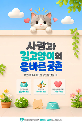 PSD 템플릿 관계 생명 안내 사랑 사람 환경 정보 도움 보호 공존 길고양이 돌봄 배려 보살핌 책임감 지역사회 이미지템플릿 감정 컨셉 모션 고양이 파일형식 포유류 반려동물 동물