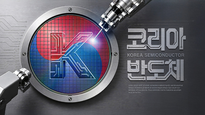 PSD 편집이미지 산업 한국 기술 기계 장비 발전 제조 심볼 로봇 태극 반도체 혁명 자동화 작동 이미지편집 문양 아시아 컨셉 파일형식 나라