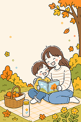 나무 꽃 행복 어린이 과일 일러스트 가족 자연 놀이 엄마 이야기 웃음 앉기 책 독서 소풍 바구니 정원 가을 국내일러스트 AI파일 식물 계절 감정 관계 모션 표정 사람 야외활동 생태계 파일형식 벡터