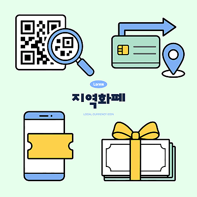 지폐 돈 일러스트 경제 디지털 거래 상품권 결제 위치 QR코드 엘리먼트 스마트페이 지역화폐 국내일러스트 AI파일 재산 스마트 파일형식 벡터 컨셉 금융