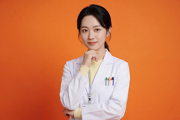 JPG 편집이미지 직업 손 여자 포즈 의학 건강 미소 의사 가운 의사가운 전문직 턱 의료성형뷰티 편집실사 AI인물포토 AI콘텐츠 옷 표정 사람 신체부위 의료진 CG 파일형식 AI포토