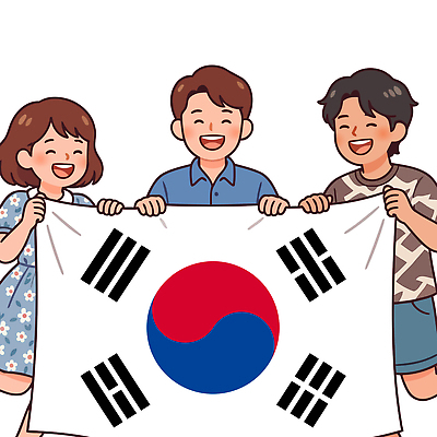 교육 기념일 어린이 일러스트 한국 웃음 들기 세명 친구 축제 기쁨 사회 국기 태극기 애국심 국내일러스트 AI파일 감정 아시아 관계 모션 표정 사람 이벤트 공동체 파일형식 벡터 나라
