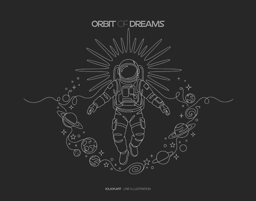 별 과학 라인일러스트 일러스트 우주 꿈 행성 탐험 우주비행사 그림 탐사 무중력 상상력 중력 창의성 국내일러스트 AI파일 자연요소 파일형식 벡터