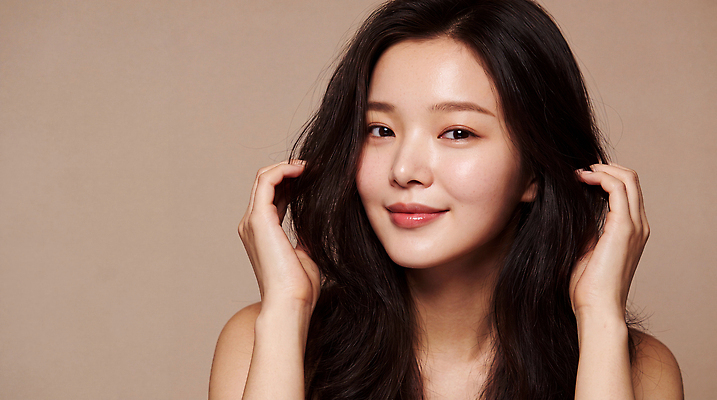 JPG 모델 편집이미지 여자 포즈 스튜디오 갈색 머리카락 피부 의료성형뷰티 스타일 편집실사 AI인물포토 AI콘텐츠 컬러 사람 신체부위 머리 CG 파일형식 AI포토