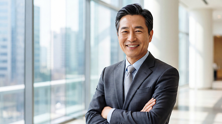 JPG 편집이미지 남자 비즈니스 CEO 창문 직장 미소 웃음 사람 정장 사무실 고층빌딩 도시 비즈니스맨 의료성형뷰티 편집실사 AI인물포토 AI콘텐츠 직업 옷 회사 표정 빌딩 직장인 CG 파일형식 AI포토 건물 건축물 건축
