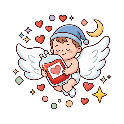 별 날개 일러스트 천사 사랑 귀여움 하트 아기 혈액 그림 헌혈 혈액주머니 국내일러스트 AI파일 자연요소 모양 감정 캠페인 컨셉 사람 봉사 파일형식 벡터 도움