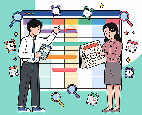 시계 일러스트 회의 협력 관리 대화 사람 사무실 구직 달력 업무 계획 집중 준비 정리 서류판 취업생 국내일러스트 AI파일 컨셉 비즈니스 말하기 사무용품 작업 파일형식 벡터 모션 문구용품 오브젝트