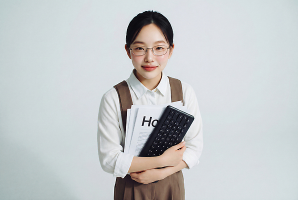 JPG 편집이미지 여자 안경 포즈 미소 컴퓨터 사무용품 키보드 업무 작업 준비 문서 취업준비생 의료성형뷰티 편집실사 AI인물포토 AI콘텐츠 잡화 문구용품 표정 사람 전자제품 구직 CG 파일형식 AI포토 컨셉 오브젝트