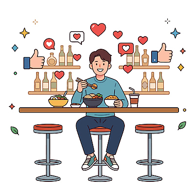 남자 음식 일러스트 탁자 주류 사랑 사람 마을 식사 먹기 즐거움 맛집 좋음 국내일러스트 AI파일 감정 음료 가구 컨셉 모션 파일형식 벡터 생활용품 오브젝트