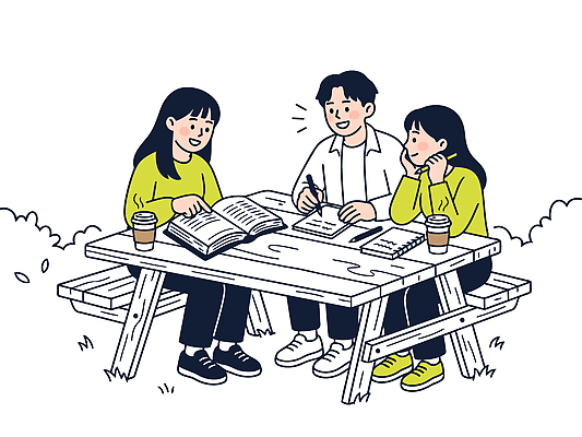 학생 공원 여자 남자 커피 음료 일러스트 한국 대화 책 친구 학습 청춘 필기구 모임 기록 그룹 동료 내용 국내일러스트 AI파일 공공시설 교육 아시아 컨셉 관계 문구용품 말하기 사람 파일형식 벡터 나라 모션 오브젝트 시설