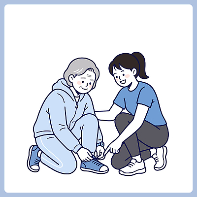 옷 여자 딸 일러스트 가족 관계 엄마 대화 사랑 미소 부모 자녀 도움 편안함 묶기 마라톤 신발끈 신발끈묶기 운동화끈 치매 치매극복의날 상호작용 국내일러스트 AI파일 기념일 감정 컨셉 모션 표정 말하기 사람 경기 끈 감각 질병 육상스포츠 파일형식 벡터 스포츠 의학 이벤트