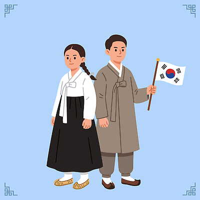 기념일 나라 문화 상징 일러스트 한국 이벤트 사회 태극기 한복 세대 국민 광복절 자부심 국내일러스트 AI파일 한국전통 아시아 공휴일 국기 전통의상 국경일 공동체 파일형식 벡터 전통