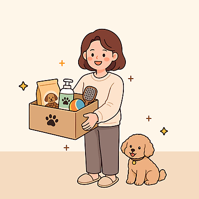 여자 반려견 일러스트 가족 털 라이프 친구 반려동물 상자 목욕 기쁨 강아지 오브젝트 주인 소통 국내일러스트 반려용품 AI파일 동물 감정 컨셉 관계 사람 생활 청결 개 파일형식 벡터 포유류 위생